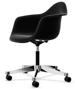 Vitra Eames Plastic PACC Bürostuhl mit Drehfunktion Voll gepolstert Schwarz/Hopsak F60