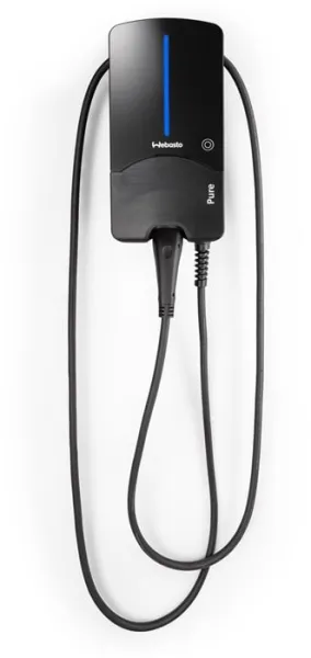 Webasto Pure Ladebox 11 kW Typ 2 Black Edition mit 4,5 m Kabel - Integrierter RCD-DD Gleichstromschutzschalter