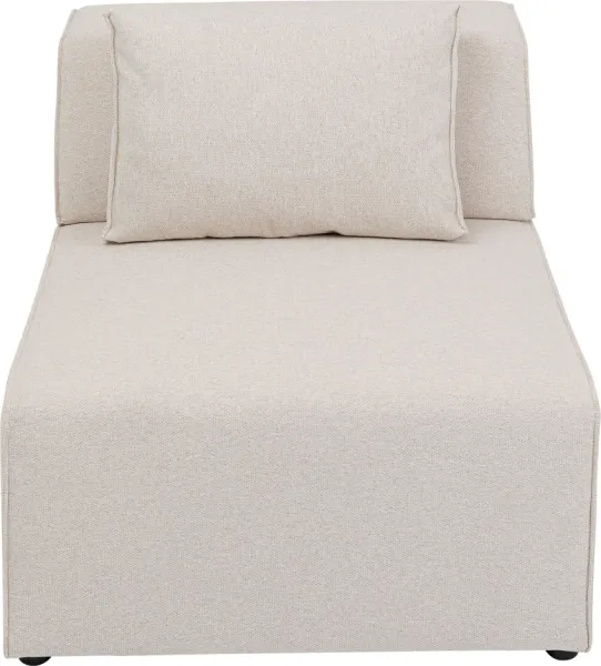 KARE DESIGN Infinity 2-Sitzer Elements Cream Modul, 80 cm - cremefarbenes Polyester und Polypropylen