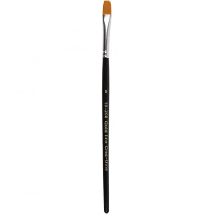 Gold Line Pinsel, L: 18,5 cm, B: 8 mm, flach, 12 Stk./12 Pkg.