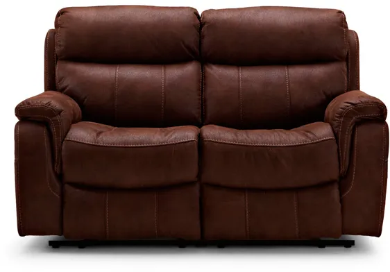 HAGA Arizona 2 Kinosofa mit elektrischer Recliner - brauner Mikrofaserstoff